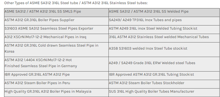 tp316 316l tp316 316l