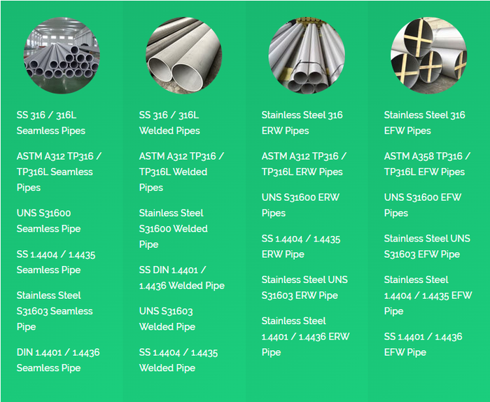 SS316 Seamless Pipe SS316 Seamless Pipe