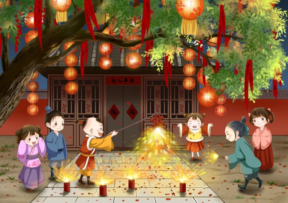 Setting off firecrackers Setting off firecrackers